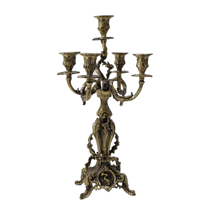 Канделябр на 5 свечей бронзовый Голфино Bello De Bronze BP-14033-A