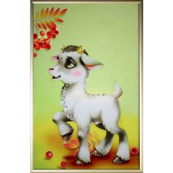 Картина Серенький козлик c кристаллами Swarovski