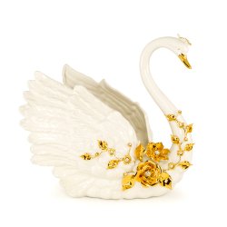Ваза в форме лебедя со Swarovski коллекция Giardino
