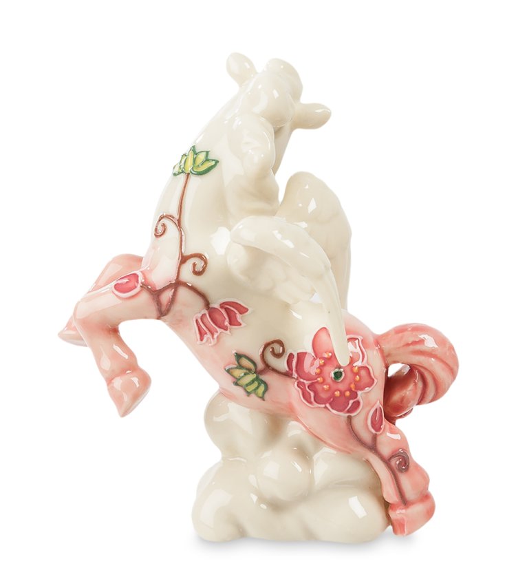 Статуэтка из фарфора Розовая Лошадка-ангелочек Pavone JP-61/23, оборотная сторона