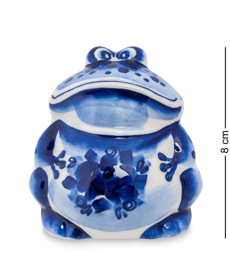 Фигурка Лягушка-Квакша Голубая гжель ГЛ-226