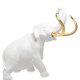 Статуэтка Белый Мамонт с золотыми бивнями Ahura, фотография сбоку