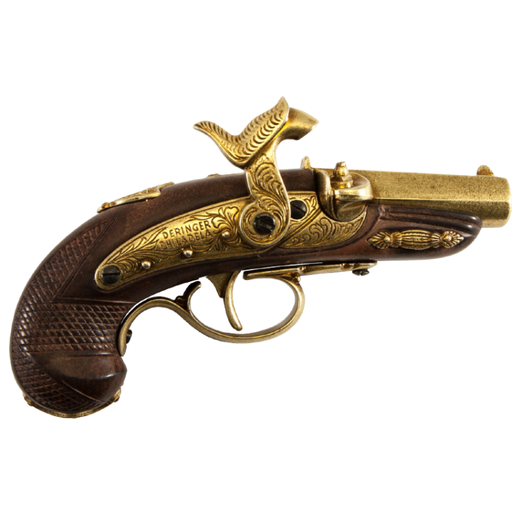 Макет короткого Пистоля Дерингера, золотой Denix 5315