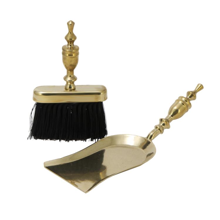 Каминный набор: Щетка и совок, золотой Alberti Livio AL-80-347-N
