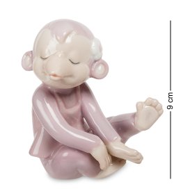 Статуэтка из фарфора Розовая Обезьянка поцелуй