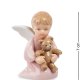 Статуэтка из фарфора Ангелочек девочка с медвежонком Pavone CMS-11/42