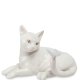 Статуэтка из фарфора Белая Кошка Маркиза Лежит Pavone JP-31/31