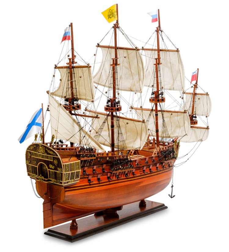 Модель корабля линкор Полтава, фотография сбоку 2