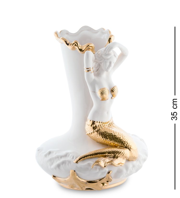 Ваза из фарфора для цветов Русалка Pavone FM-46