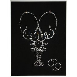 Картина Рак 14 c кристаллами Swarovski