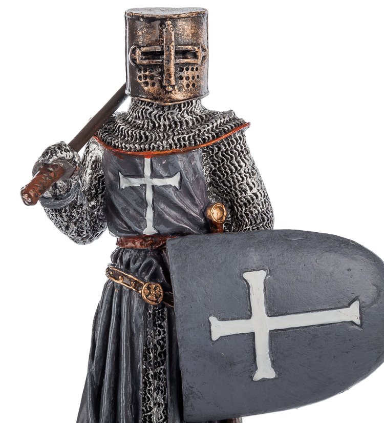 Статуэтка Рыцарь крестоносец с щитом Veronese WS-816, вид профиль