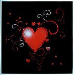 Картина Сердце ажурное c кристаллами Swarovski