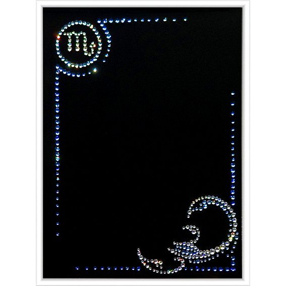 Фоторамка с кристаллами Swarovski - Скорпион