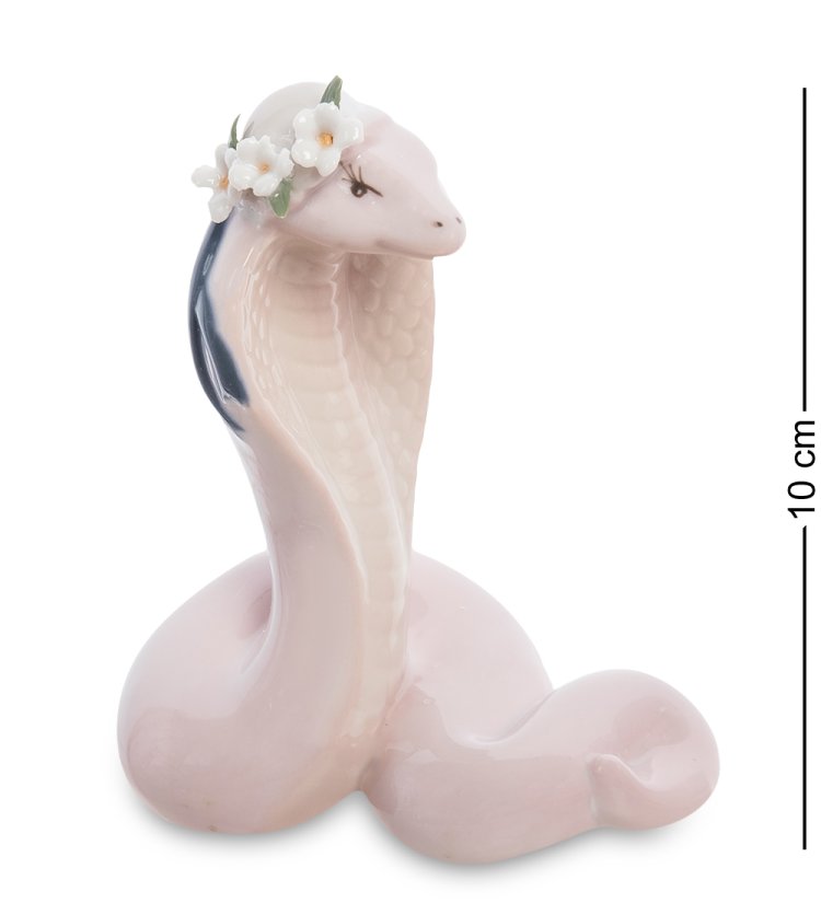 Фигурка из фарфора Змея с цветочком Pavone JP-51/ 9