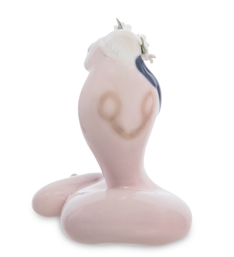 Фигурка из фарфора Змея с цветочком Pavone JP-51/ 9, оборотная сторона