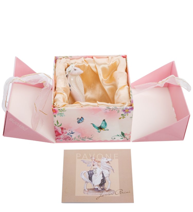 Фигурка из фарфора Змея с цветочком Pavone JP-51/ 9, упаковочный вид