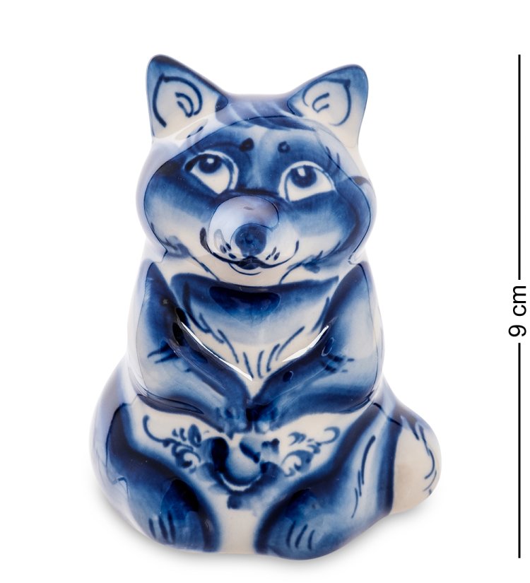 Статуэтка Лиса Голубая гжель ГЛ-602