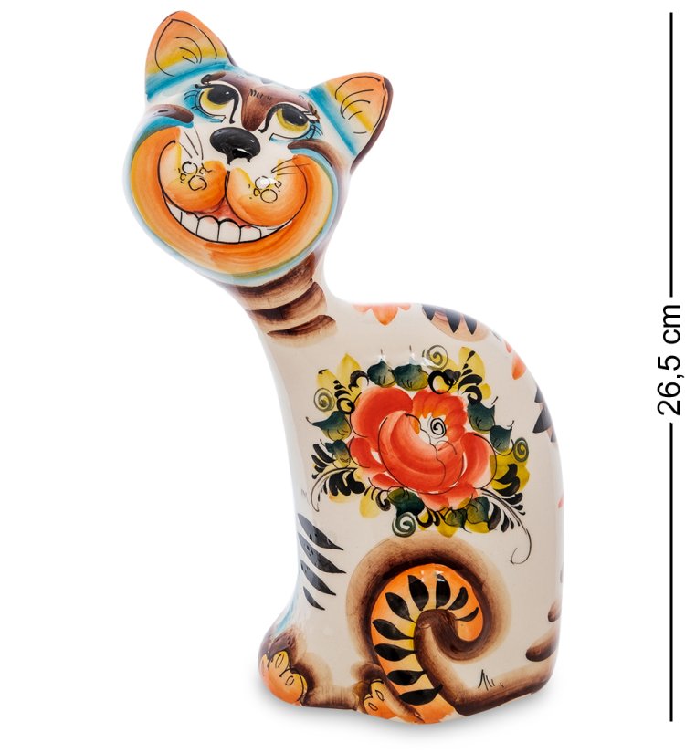 Фигурка Кот Гоша Цветная гжель ГЛ-167