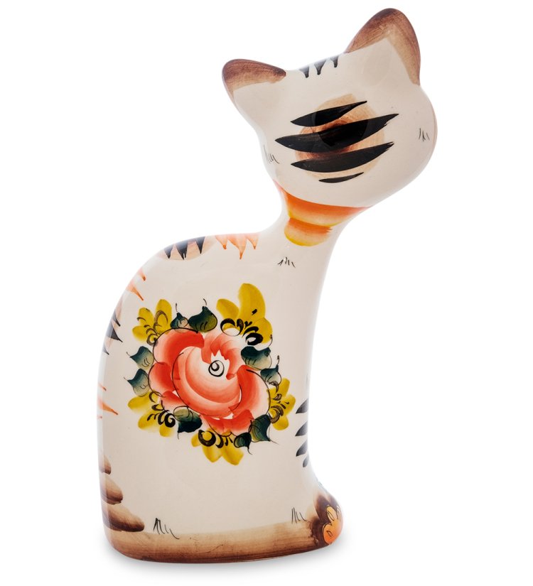 Фигурка Кот Гоша Цветная гжель ГЛ-167, фотография со спины