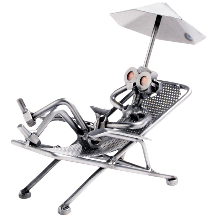 Фигурка из металла Отдыхающий в шезлонге 200 Hinz & Kunst