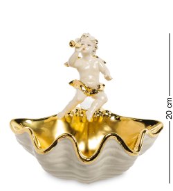 Статуэтка Ангел на раковине с трубой