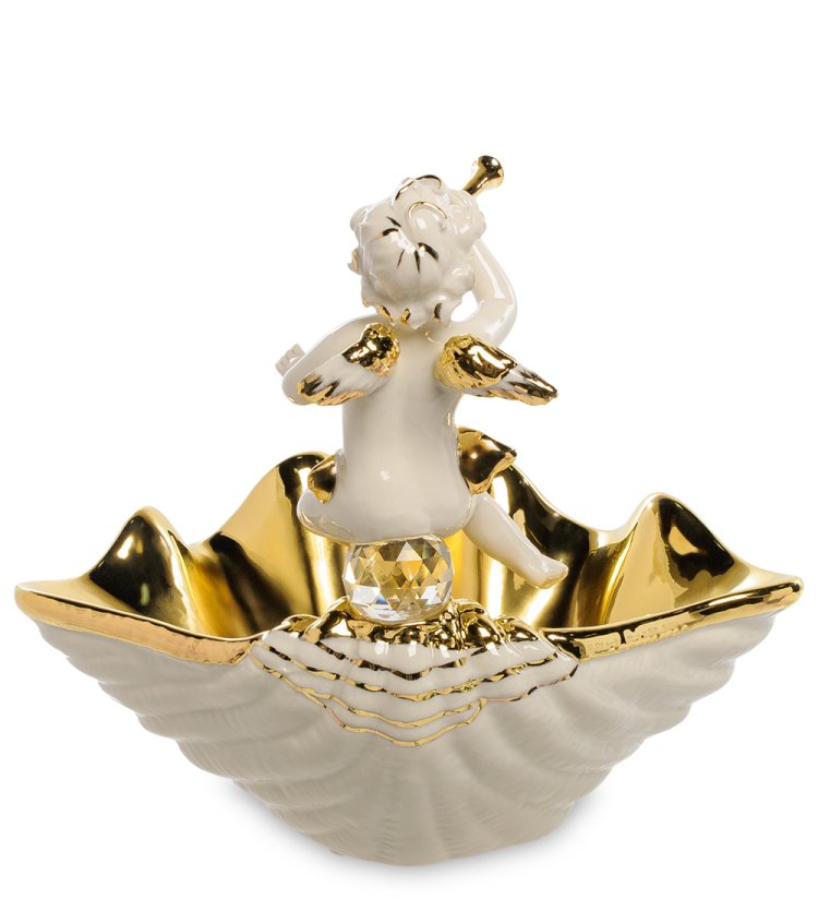 Статуэтка Ангел на раковине с трубой Sabadin Vittorio SV- 45, фото со спины