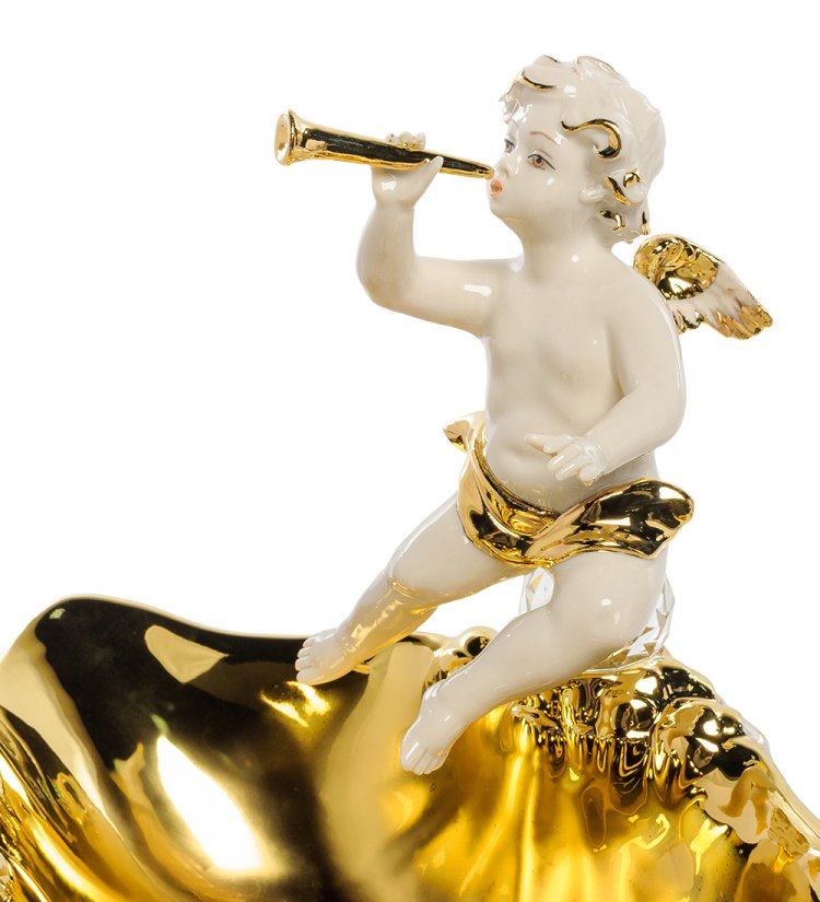 Статуэтка Ангел на раковине с трубой Sabadin Vittorio SV- 45, ангел крупным планом