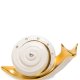 Статуэтка из керамики Белая улитка с золотым декором Ahura, фотография сбоку