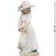 Статуэтка из фарфора Девочка в шлепке с цветочками Pavone JP-29/ 21