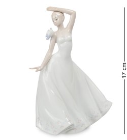 Статуэтка из фарфора Леди с птичкой на плече