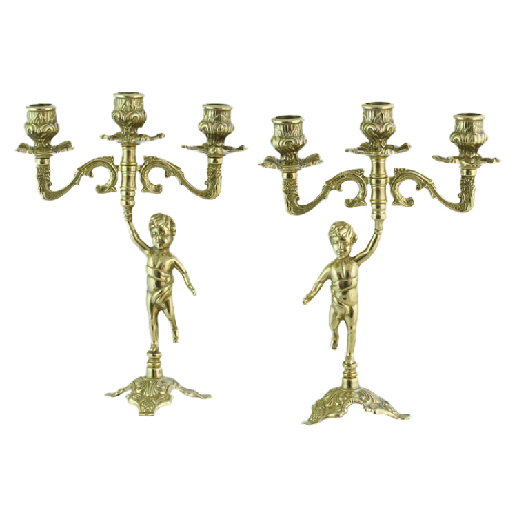 Комплект из двух канделябров на 3 свечи Амур Alberti Livio AL-80-326