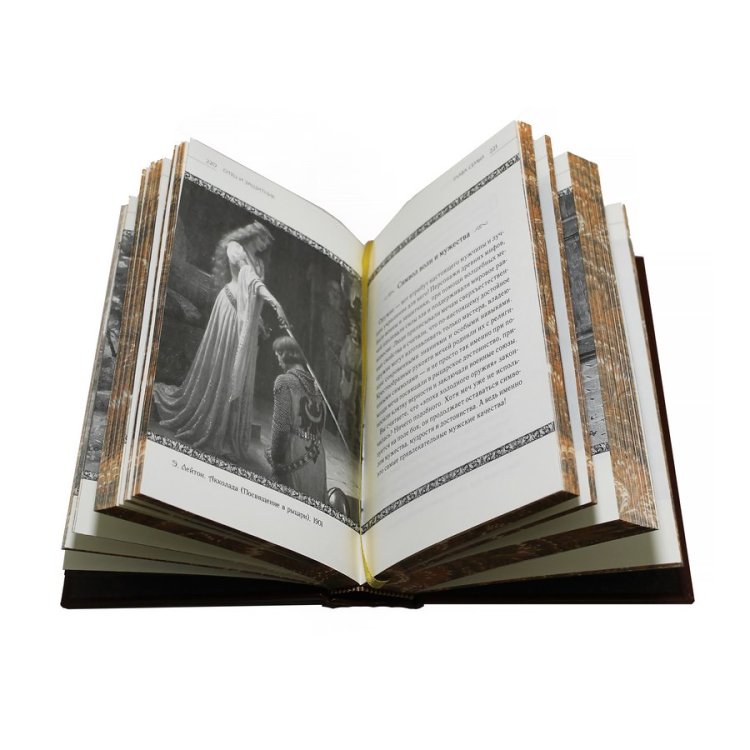 Книга в кожаном переплете Большая книга семейной мудрости - Серов А. BG4983M, фотография разворота книги