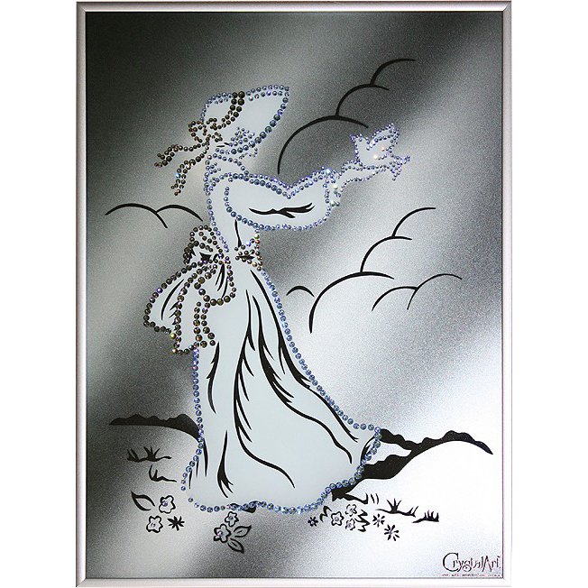 Картина Девушка-дворянка c кристаллами Swarovski