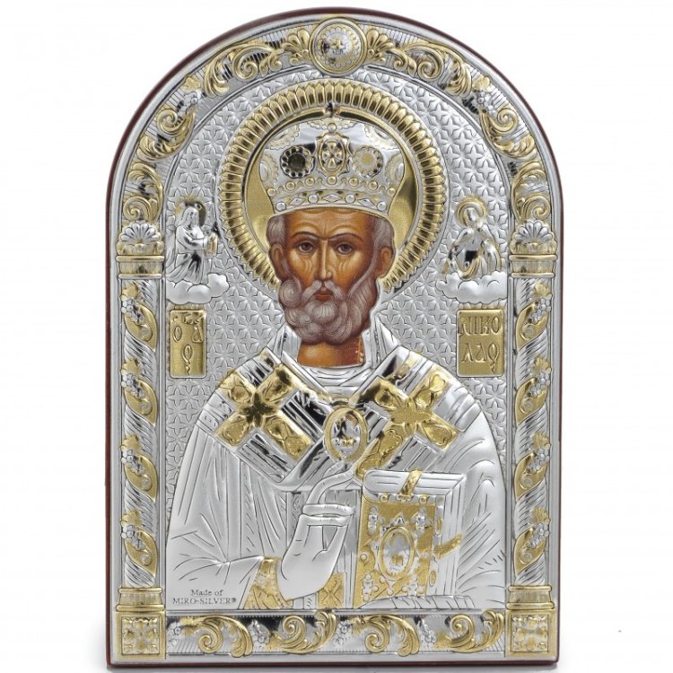 Икона Николай Угодник, Размер: 7х11 см Valenti 84126/2ORO
