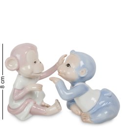 Статуэтка из фарфора Обезьянок Теплая дружба