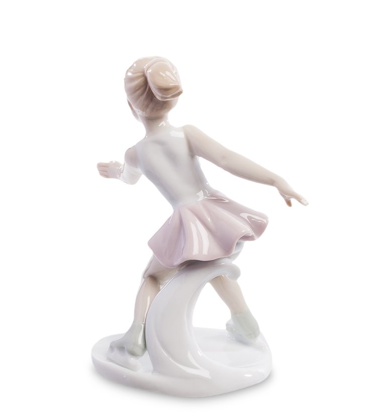 Статуэтка из фарфора Фигуристка разворот Pavone JP-27/46, фотография со спины