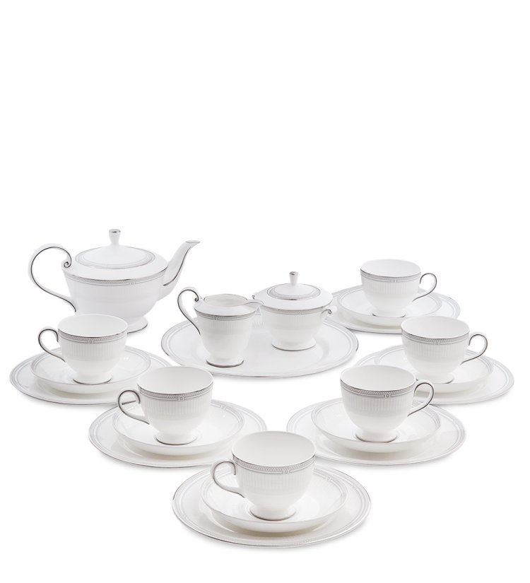 Чайный сервиз на 6 персон с тарелками Венецианская Классика Pavone JK-108