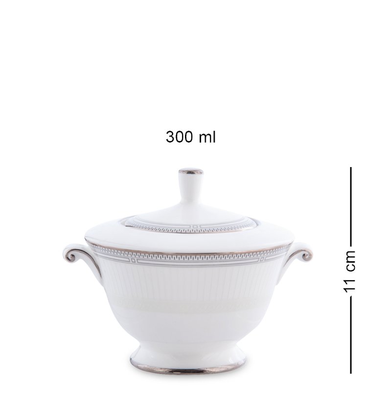 Чайный сервиз на 6 персон с тарелками Венецианская Классика Pavone JK-108, фотография сахарницы