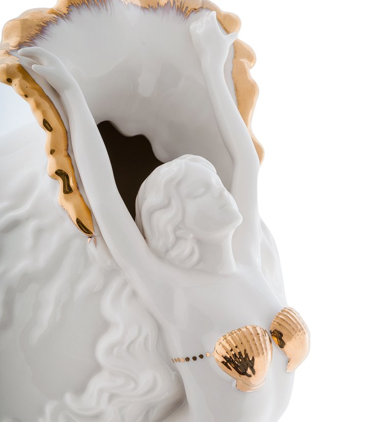 Фарфоровая Ваза для цветов Русалка Pavone FM-47, фотография крупным планом