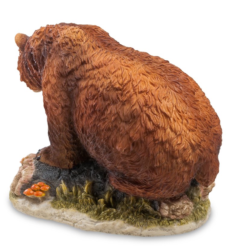 Статуэтка Бурый медведь с детенышем Veronese WS-776, оборотная сторона