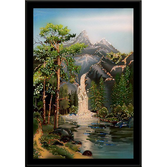 Картина Водопад чудес c кристаллами Swarovski