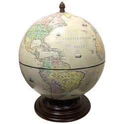 Глобус-бар с русской картой настольный