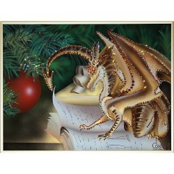 Картина Предсказания дракона c кристаллами Swarovski