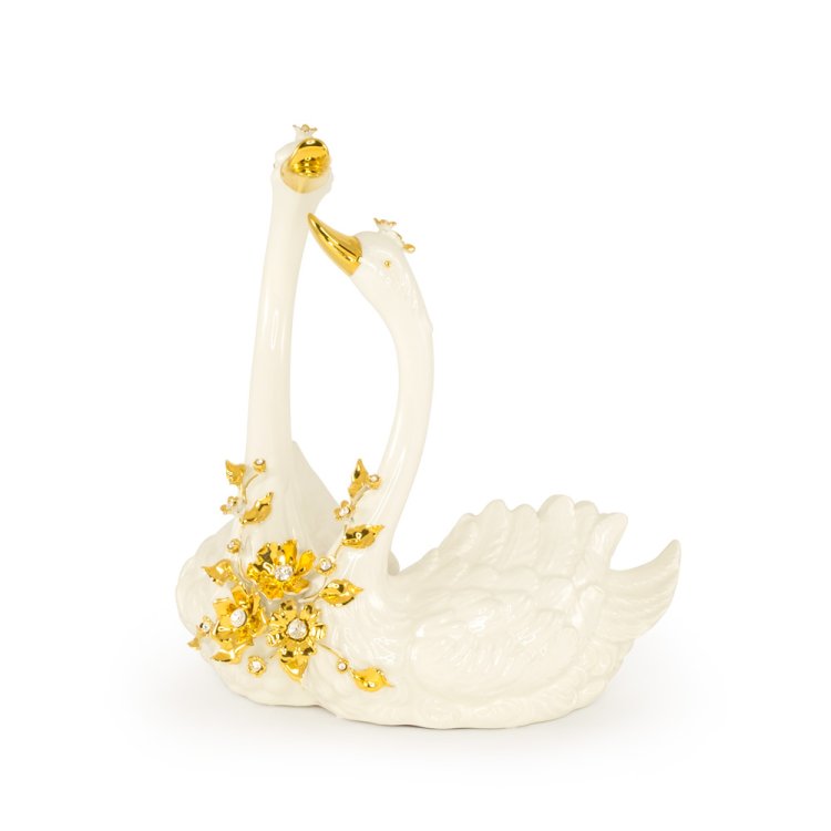 Статуэтка Два лебедя со Swarovski коллекция Giardino Migliore De Luxe 26432