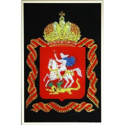 Картина Герб Московской области c кристаллами Swarovski