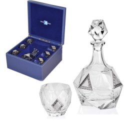 Набор для виски серебряного цвета Грани