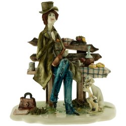 Фарфоровая статуэтка Бродяга и собаки