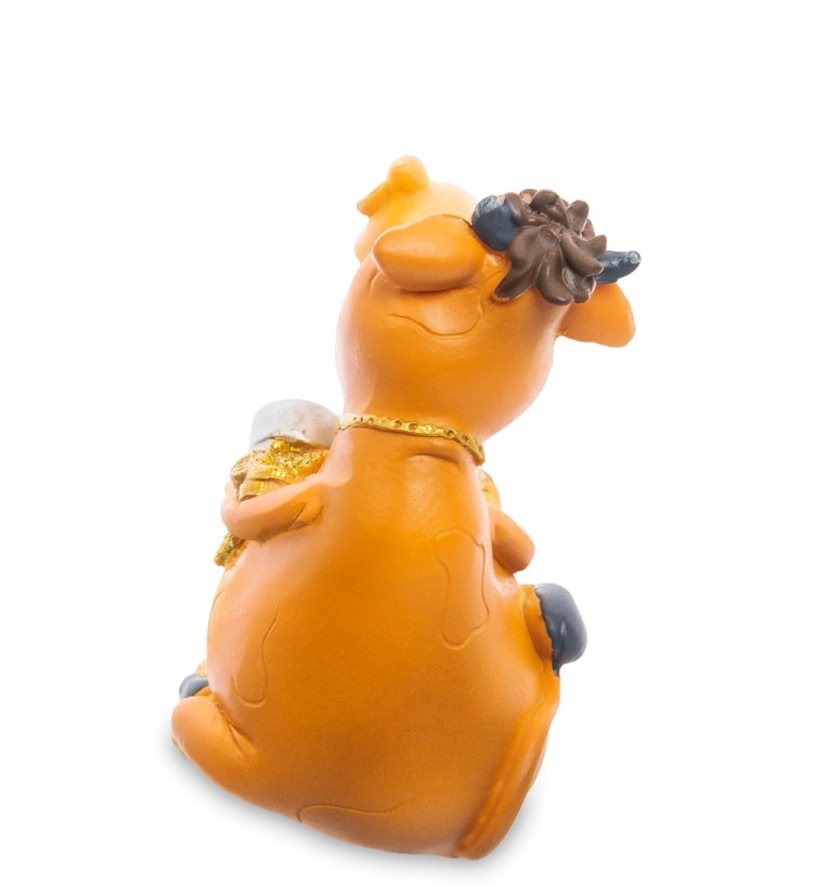 Статуэтка Бык символ 2021 года - знак зодиака Лев AF-1013/ 8, фотография со спины