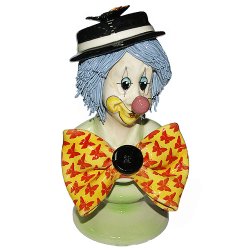 Фарфоровая статуэтка Бюст клоуна в бабочке