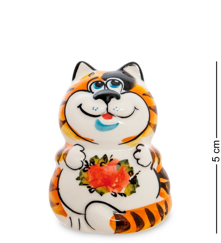 Фигурка Кот Валидол Цветная гжель ГЛ-522